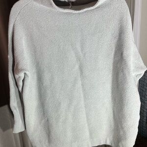 Free People Women's Light Blue Sweater Strechy